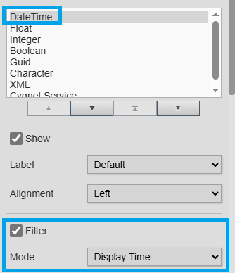 AF Table+ - Filter table by display time range