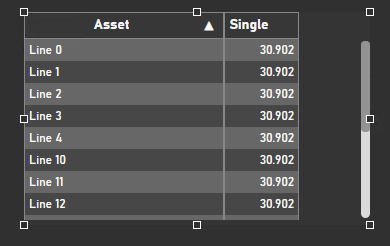 Asset Comparison Table+ - Configuring selectable Assets