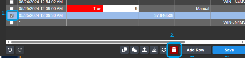 Manual Input Table+ - Edit or delete data