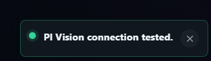 PI Vision connection tested