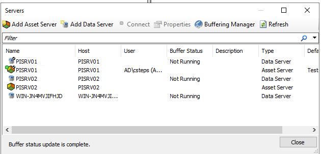PI System Explorer servers
