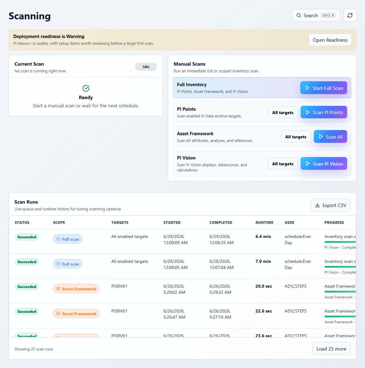 Scanning Page