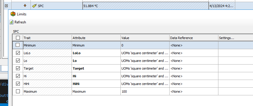 Combo Chart+ - Configure SPC / SQC