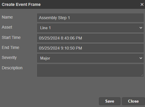 Combo Chart+ - Create event frames