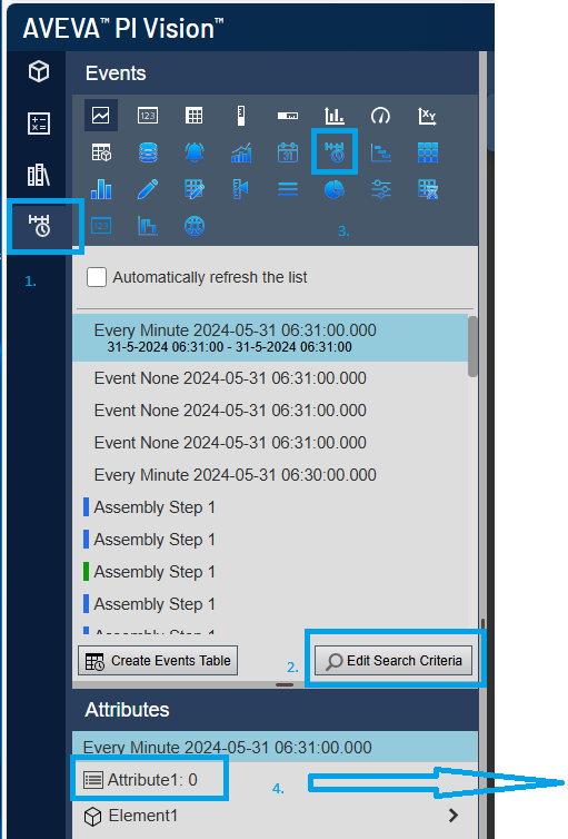 Events Table+ - Create symbol