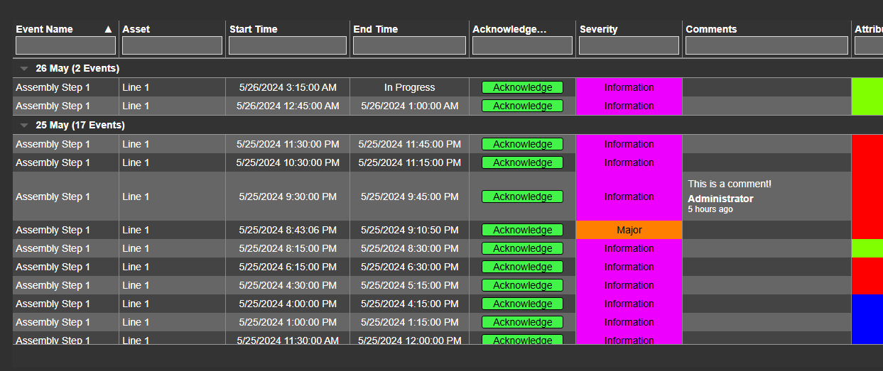 Events Table+ - Overview