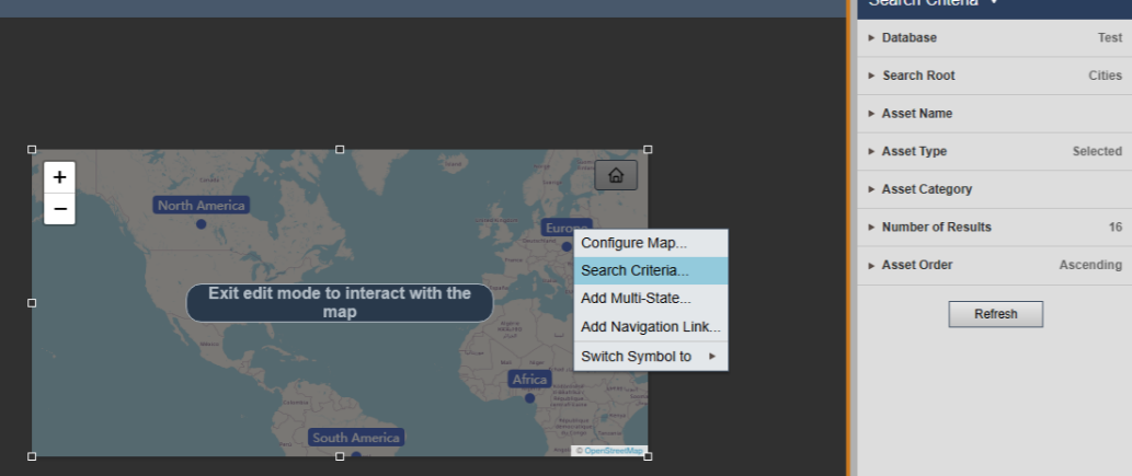 Map+ - Configure Asset Search Criteria