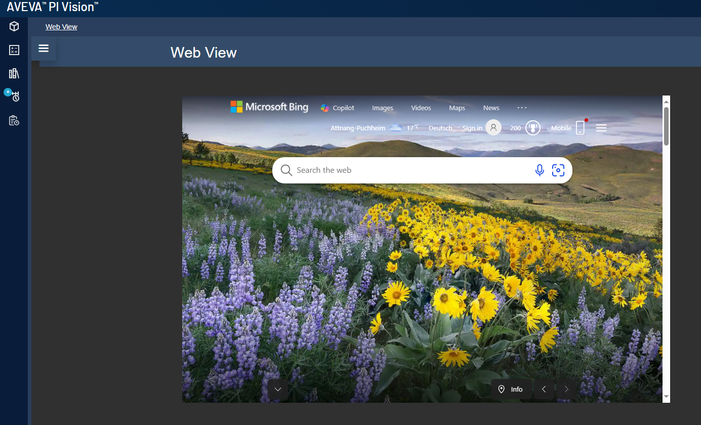 Web View+ embedded in a PI Vision display